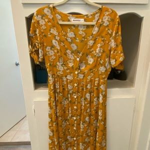 Reverse- button down floral dress